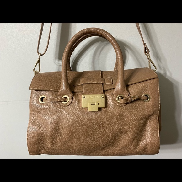 PRELOVED AUTHENTIC JIMMY CHOO LEATHER TWOWAY BAG - Picture 2 of 16